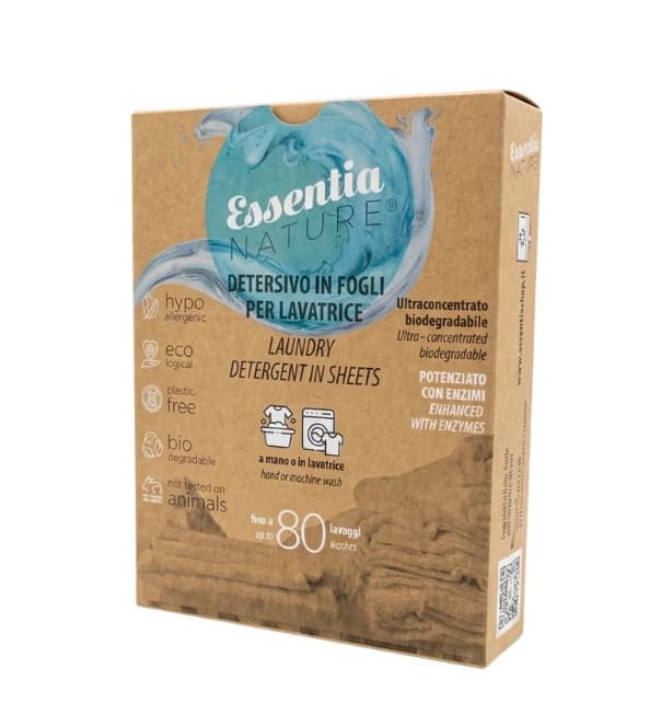 Veļas mazgāšanas līdzeklis Essentia Nature Sheets N40 (80 mazgāšanas reizes)