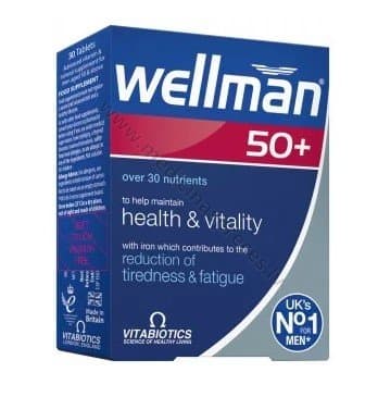 Wellman 50+ Iepakojumā 30 tabletes