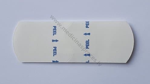 Plāksteris neausta materiāla ar saliņu, 25x72mm, sterils. Iepakojumā 100 gabali