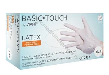 Lateksa cimdi Basic-touch, nesterli, nepūderēti.